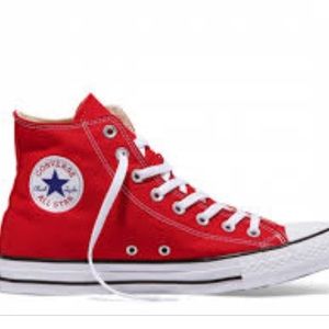 Red hightop converse